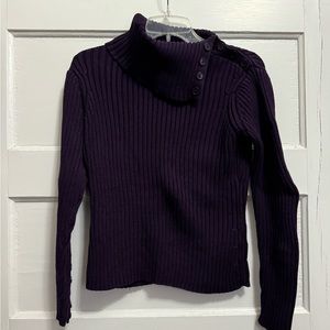 Women’s St John Purple Turtleneck Long Sleeve Sweater Size Medium